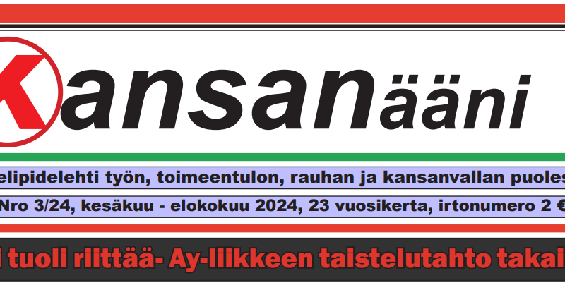 Uusi Kansan Äänen pdf-versio ilmestynyt